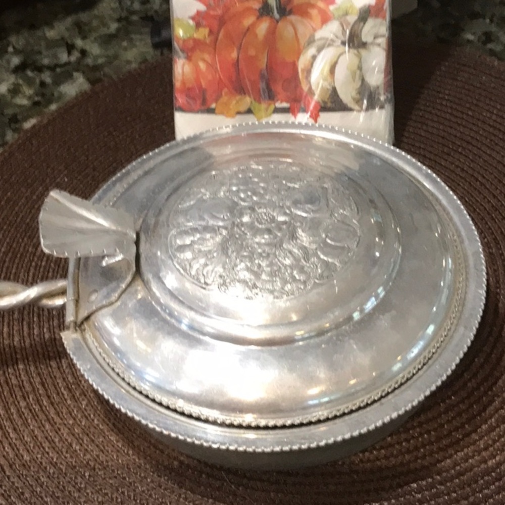 Vintage aluminum Silent Butler Cromwell Hand Wrought Aluminum